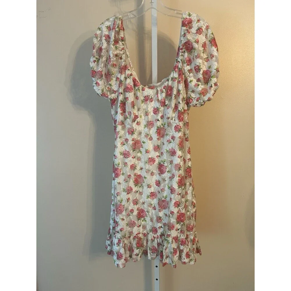 Women Betsey Johnson Goldie Dress Floral Ruffle Babydoll Girly Festival Sz.XL - Picture 14 of 16